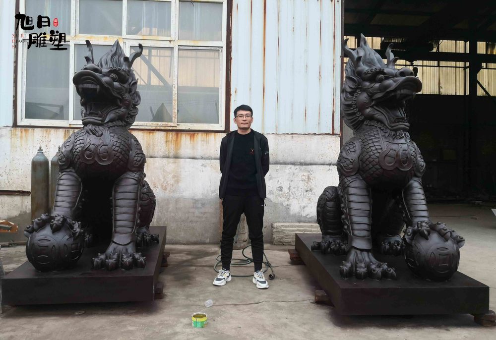 淄博鑄銅紫銅雕塑高度2.2米